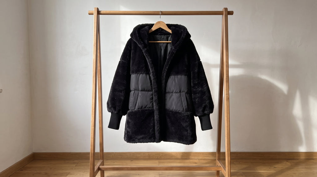 ABRIGO DE INVIERNO | Capucha y texturas combinadas