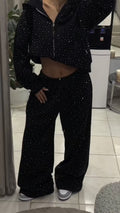 Conjunto Jogger Glam con Brillantes para Mujer