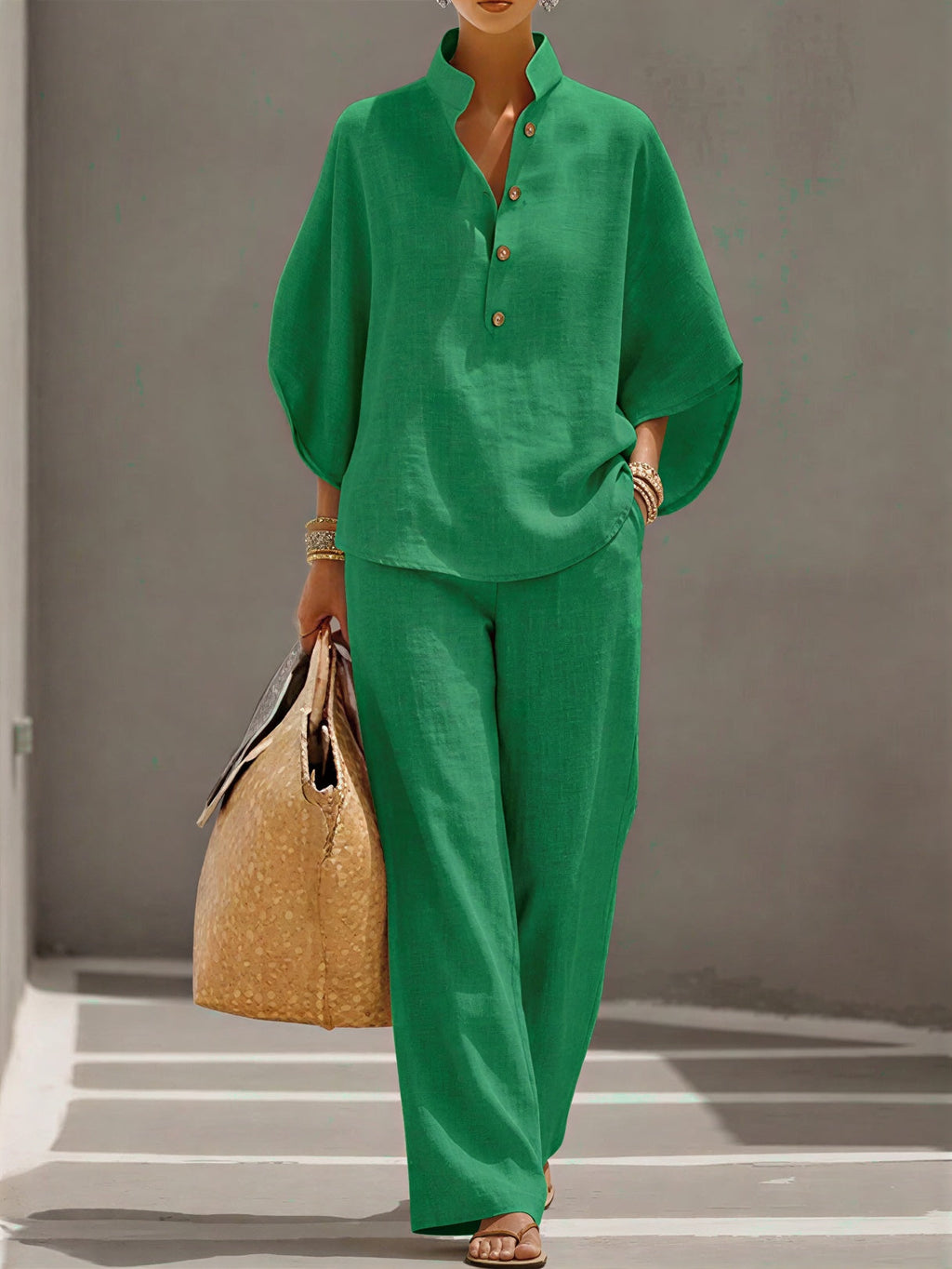 Conjunto Casual Natural Flow para Mujer