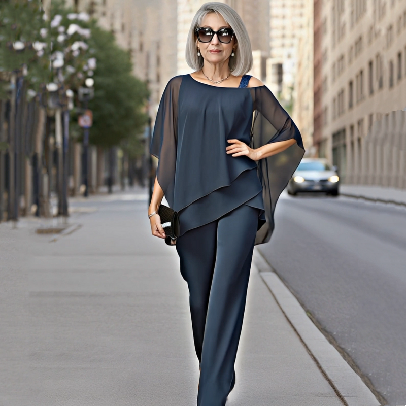 Conjunto Rayen Elegante Chiffon para Mujer