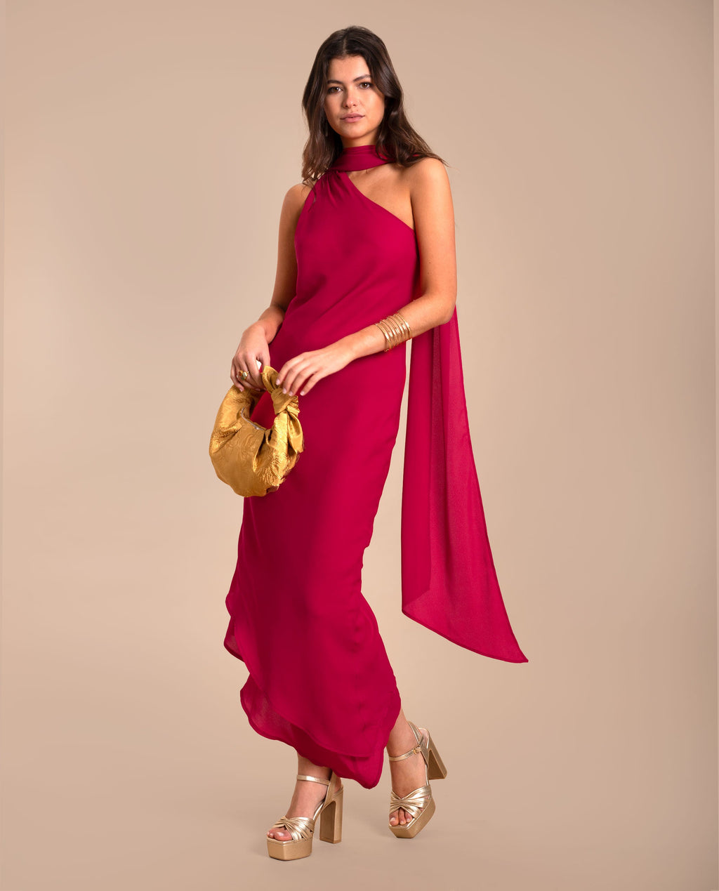 VESTIDO GINEBRA · CEREZA